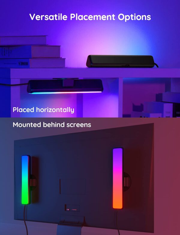 Govee Smart LED Light Bars, Work with Alexa and Google Assistant, RGBICWW WiFi TV Backlights with Scene and Music Modes for Gaming, Pictures, PC, Room Decoration - Image 3