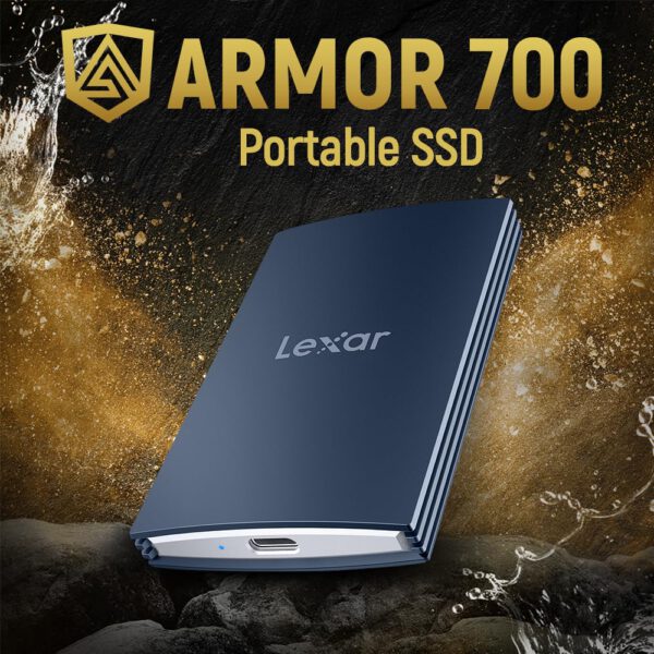 Lexar 2TB Armor 700 Portable SSD, Up to 2000MB/s, USB 3.2 Gen 2x2, Rugged, IP66 Water & Dust Resistance, Compatible w/iPhone 15, Cameras, Gaming Consoles, External SSD, Dark Blue (LAR700X002T-RNLNU) - Image 8